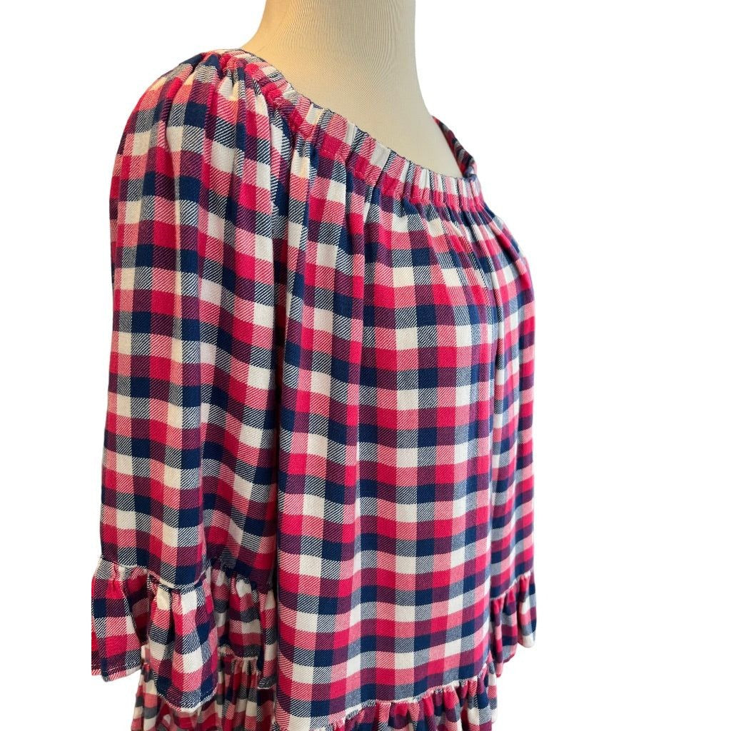 Large Jane And Delancey Checked Off Shoulder Blouse