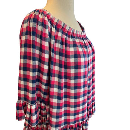 Large Jane And Delancey Checked Off Shoulder Blouse