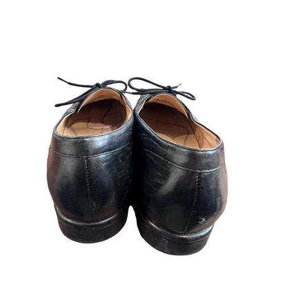 Vintage TROTTERS LILA Woven Leather Black Oxford Shoes Flats 9.5 S (AAA)