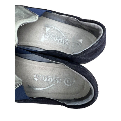 Size 9 (eu 40) Naot Made in Israel Navy Blue Slip On Comfort Shoes