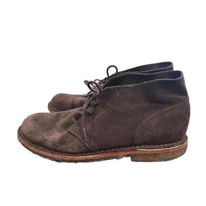 Size 9.5 Brooks Brothers Suede Brown Mens Lace Up Chukka Ankle Comfort Shoes