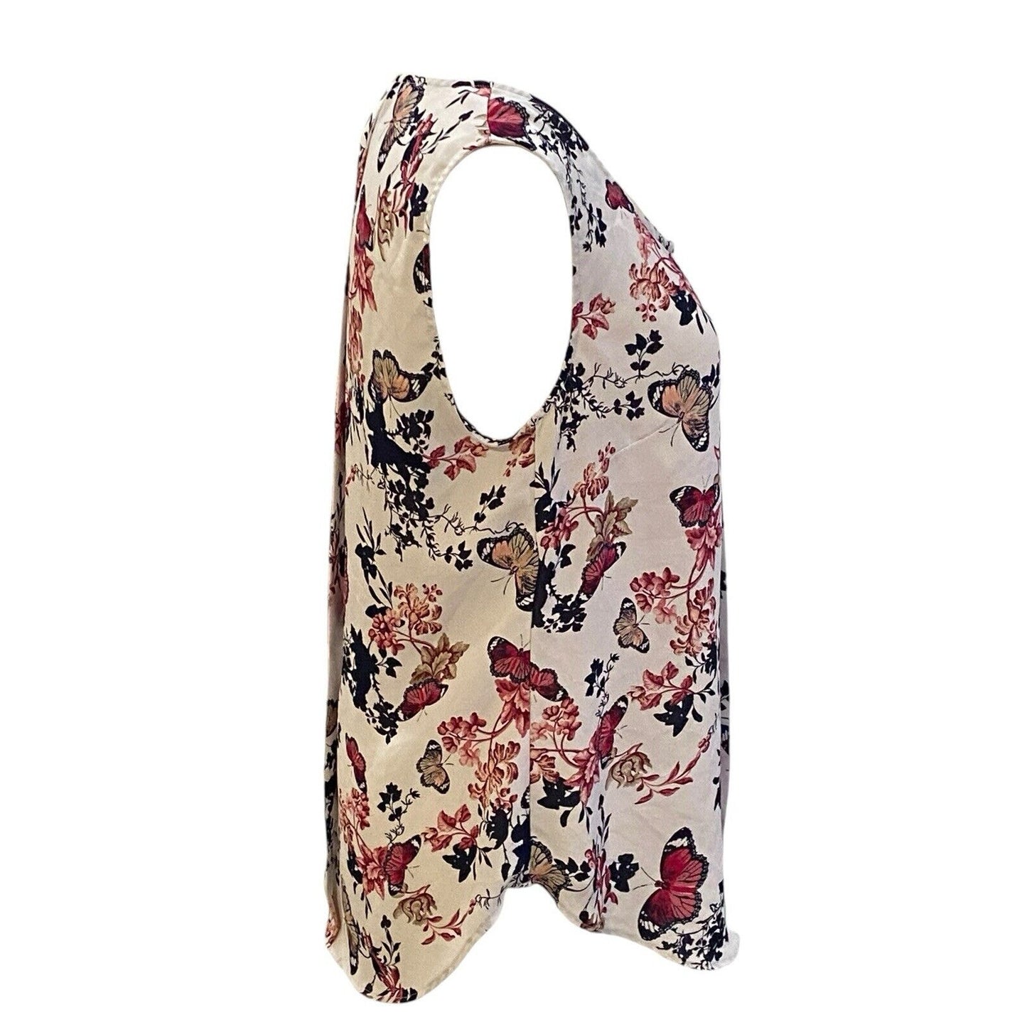 Size Small Laundry By Shelli Segal Sleeveless Floral Blouse Shirt Top