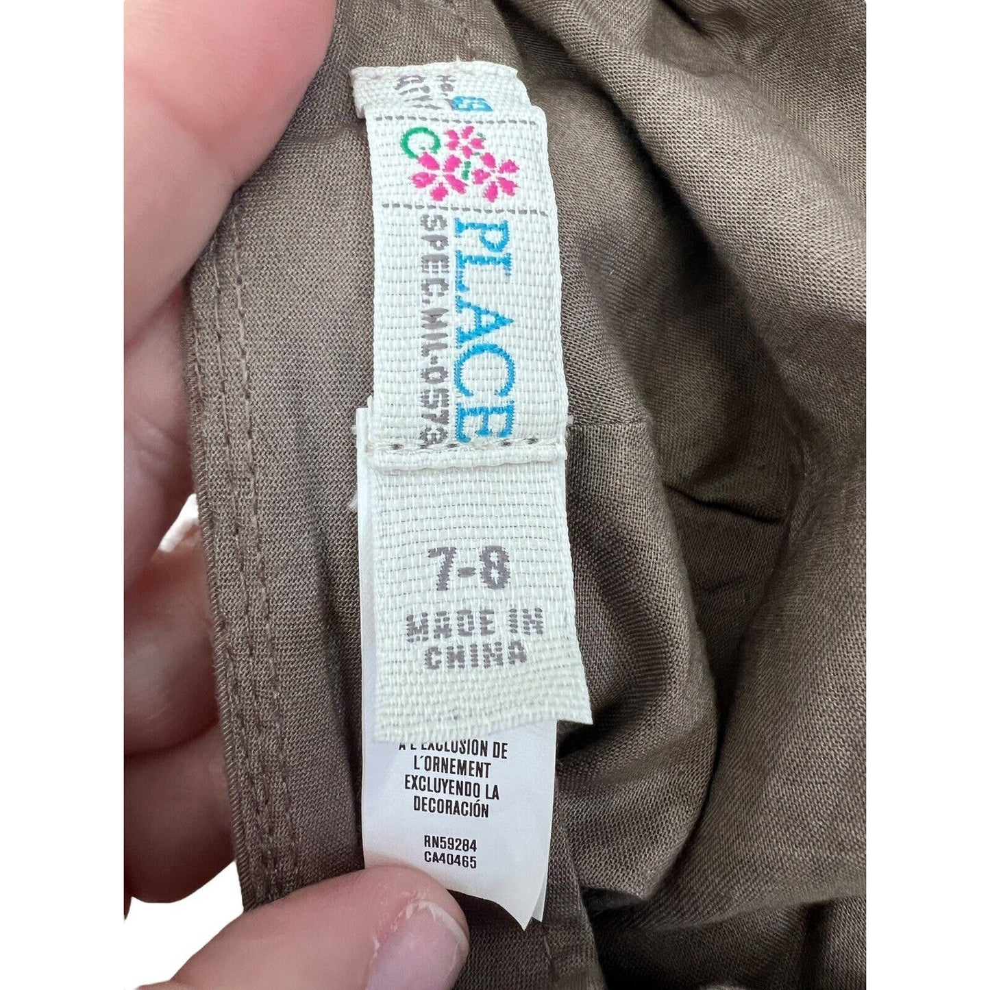 The Children's Place Cotton Cap Sequins Flower Embroidered Butterfly Size 7-8