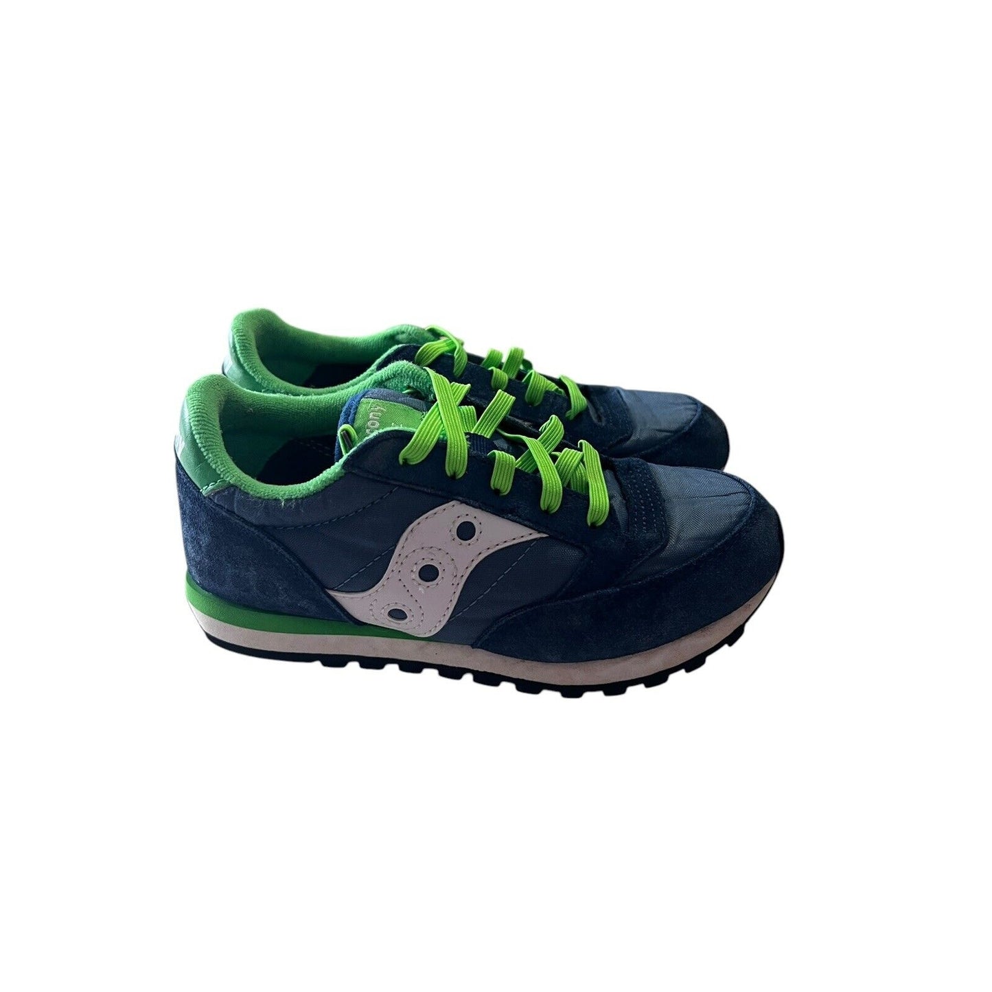 Saucony Jazz Original SK266316 Blue Green Suede Sneakers Shoes Youth 13