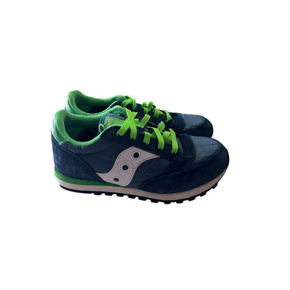 Saucony Jazz Original SK266316 Blue Green Suede Sneakers Shoes Youth 13