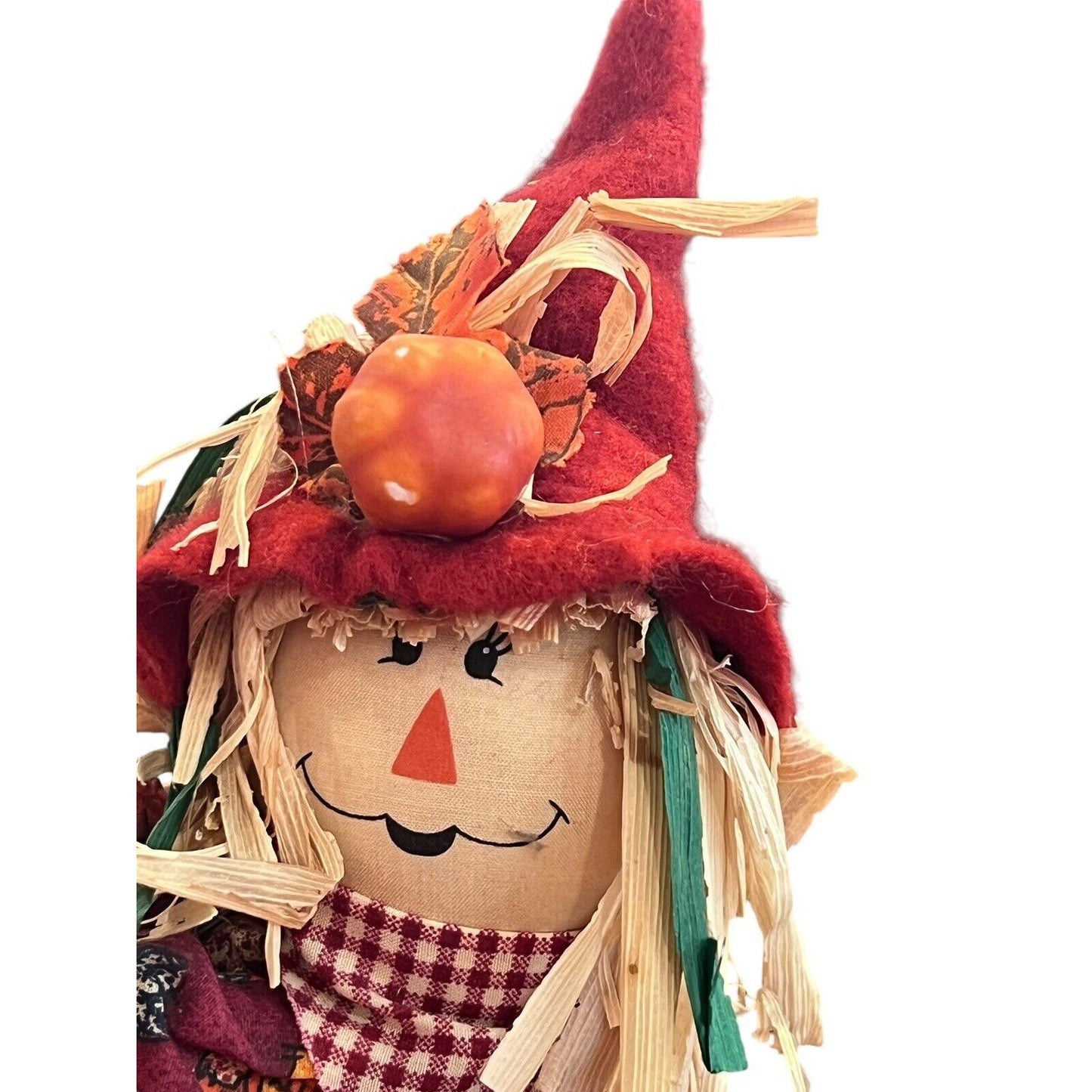 Scarecrow Table Top Decor Pumpkin Patch Pond Fishing Halloween Figure