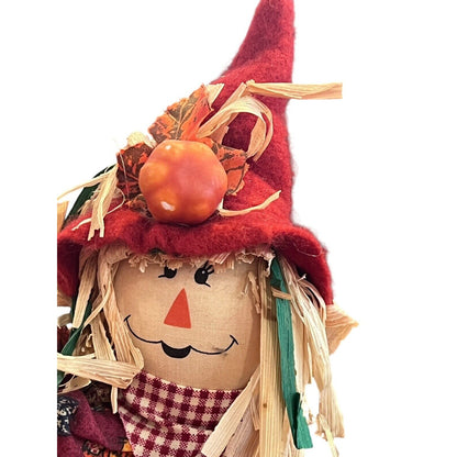 Scarecrow Table Top Decor Pumpkin Patch Pond Fishing Halloween Figure