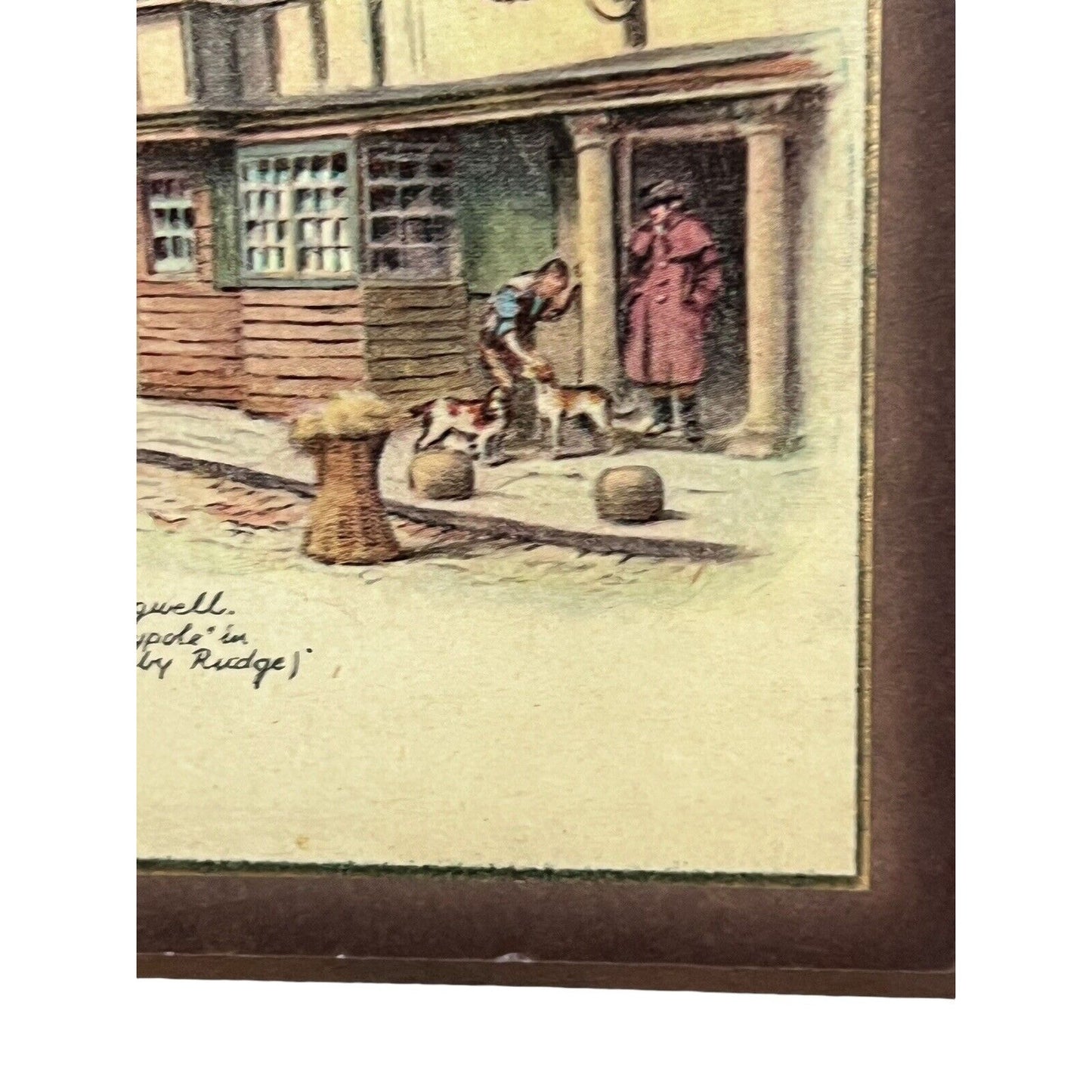 Vintage 5x4Currier Mounted print The King’s Head Chigwell Maypole Barnaby Ridge