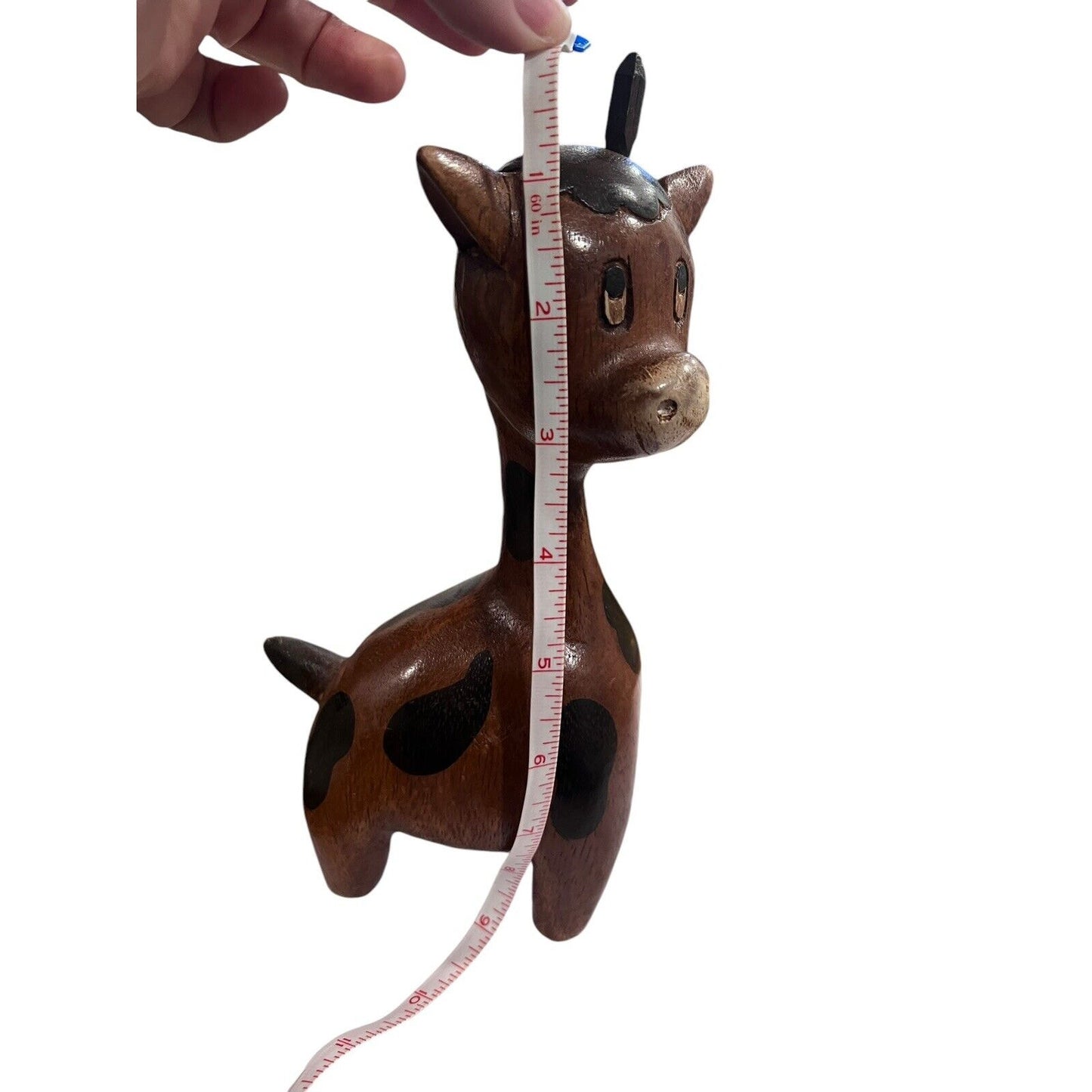 Wooden Baby Giraffe Figurine Cute Hand Made Figure Baby Nursery Decor Safari