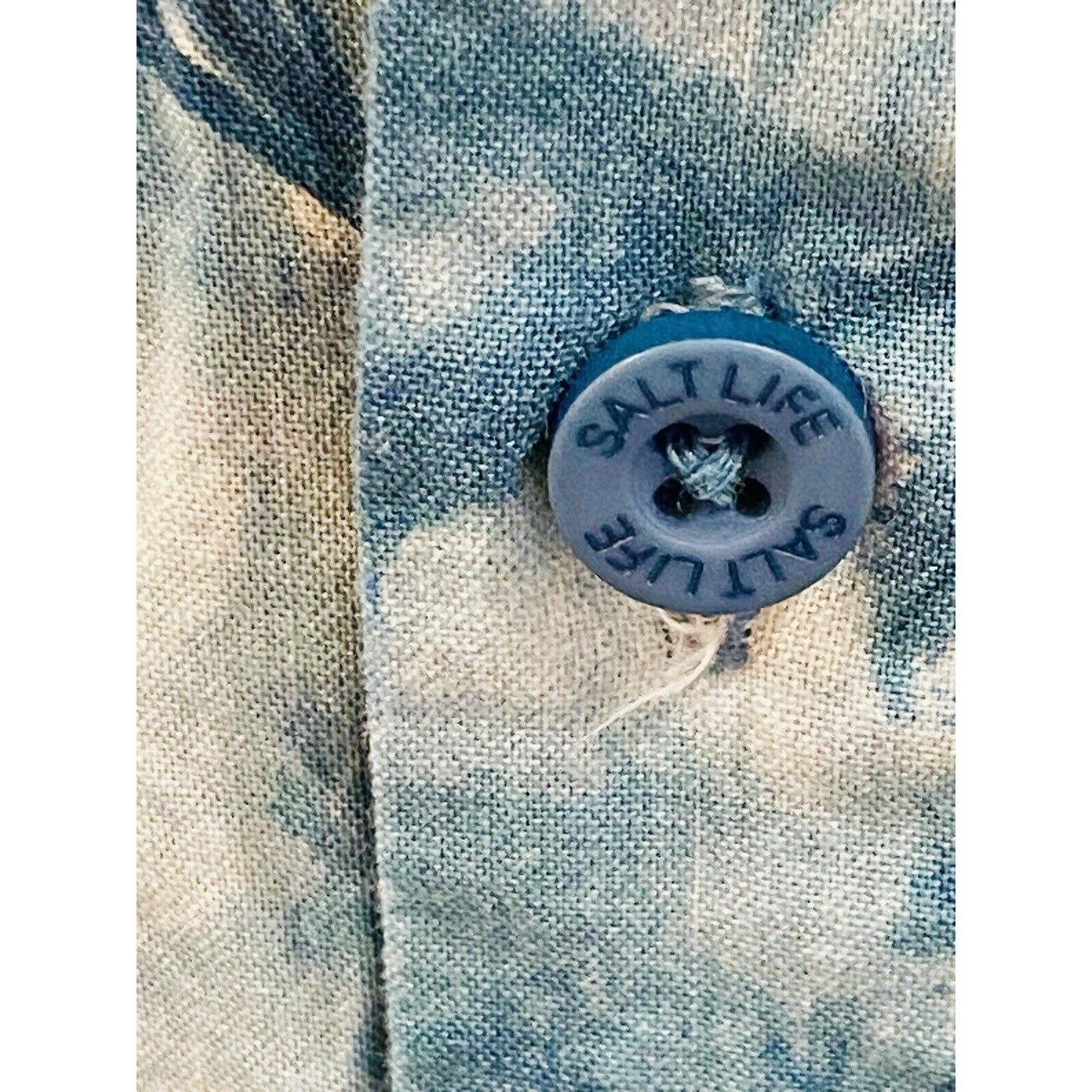 SALT LIFE Live Salty Short Sleeve Hawaiian Shirt Fishing Outdoor Boating Size Sm