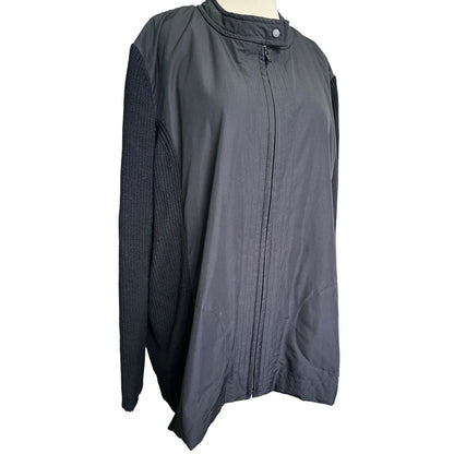 Woman’s Sigrid Olsen Black Sweater Coat Size 2X Plus Size Soft Curvy