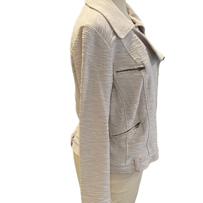 Size Large Anthropologie Allihop Textured Biker Cut Fabric Jacket Women's
