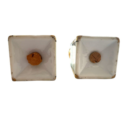 Vintage Bavarian ? Salt And Pepper Hand Painted Floral Gold Shakers EUC