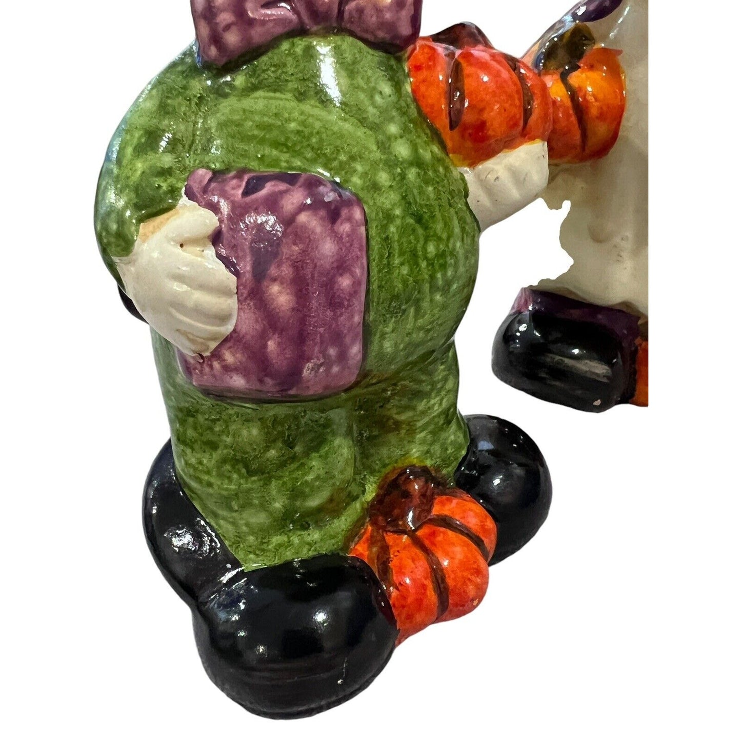 Vintage Halloween Boy Cat Girl Ghost Costume Figurines Glazed Handpainted