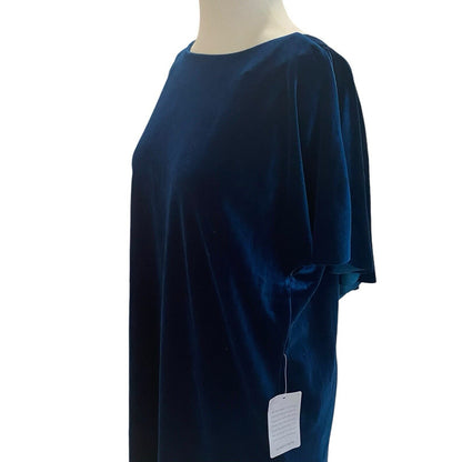 Size Small Womens Teal Velvet Mini Shift Dress NWT Witchy Fairy Felicity & Coco