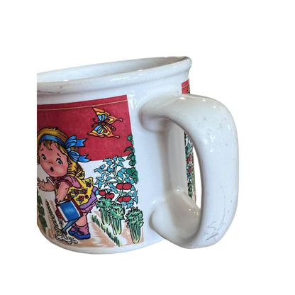 Vintage Campbell’s Soup Mug 14oz By Westwood 1998 ceramic mug kids in garden