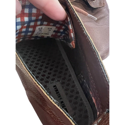 Size 12 Ben Sherman High-Top Brown Leather Casual Chukka Sneakers Boots Men’s