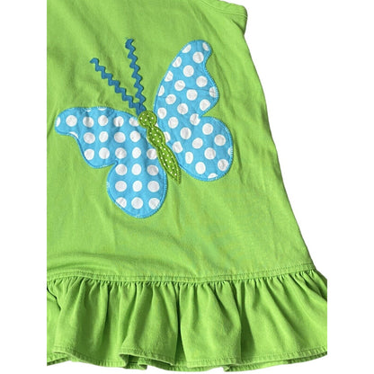 Size 7/8 Kelly's Kids Girls Green Tunic Ruffle Pant Outfit 2 Piece Shirt & Pants