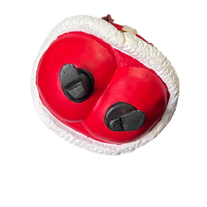 Jolly Round Santa Claus Christmas Ornament Holiday Whimsical