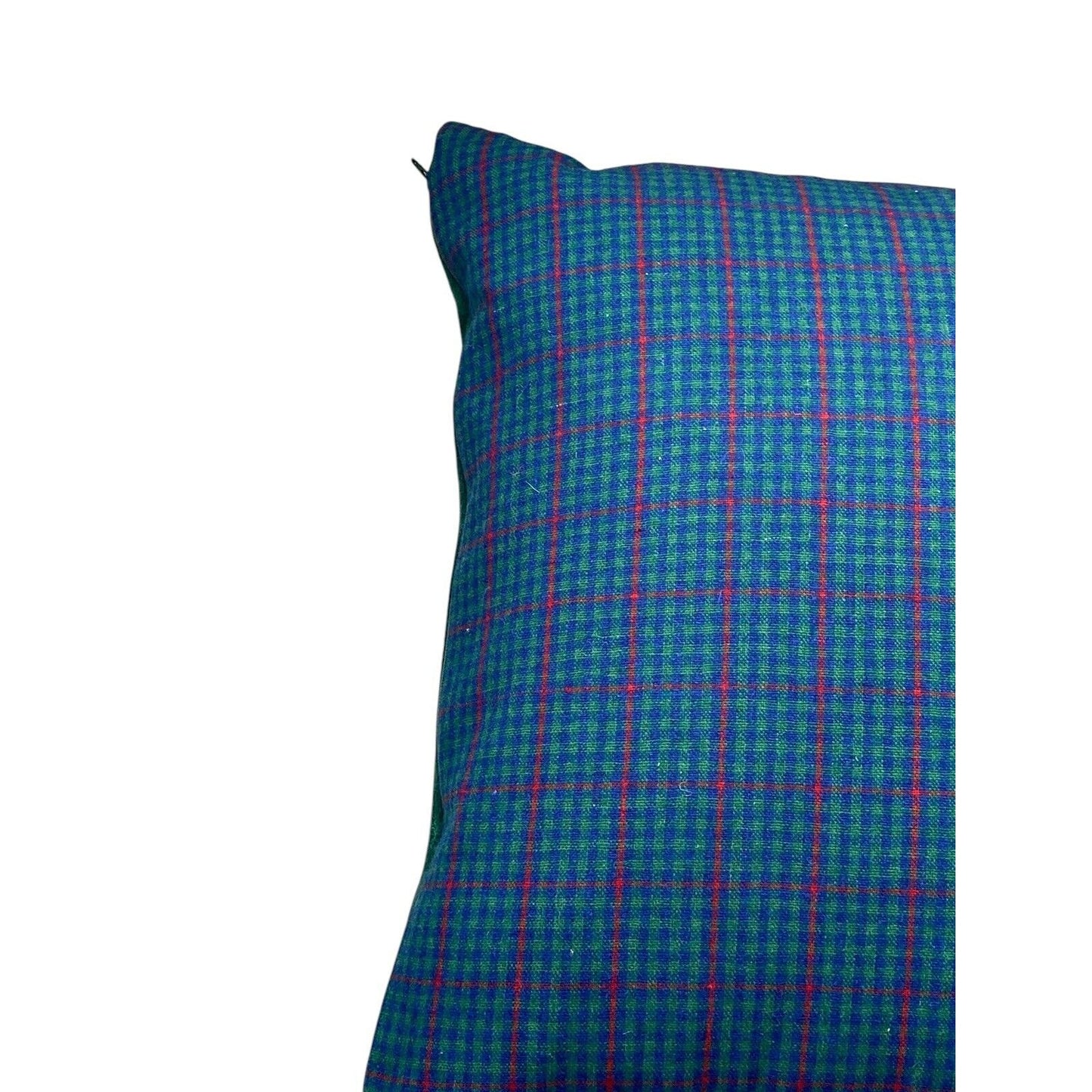 Crate And Barrel Flannel Plaid Throw Pillow 18x18 Down Alternative Fill