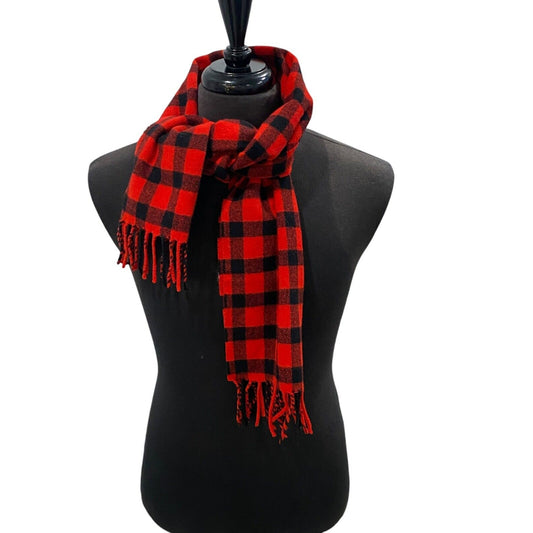 Vtg Smith's Bermuda Scarf 100% Pure New Wool Made in Scotland Buffalo Check