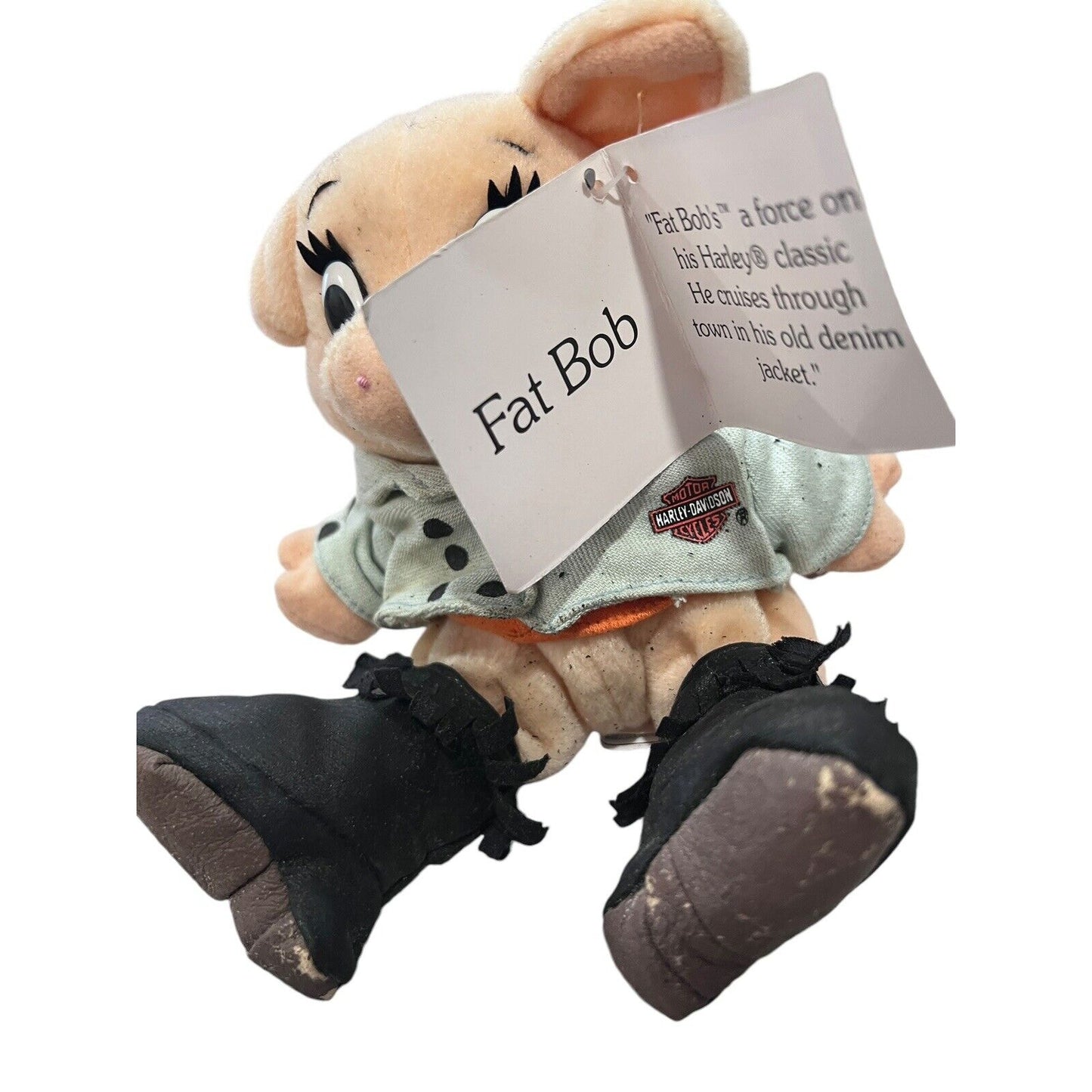 Harley-Davidson Bean Bag Plush X2 Collectable Toy W/ Tags Fat Bob Clutch Carbo