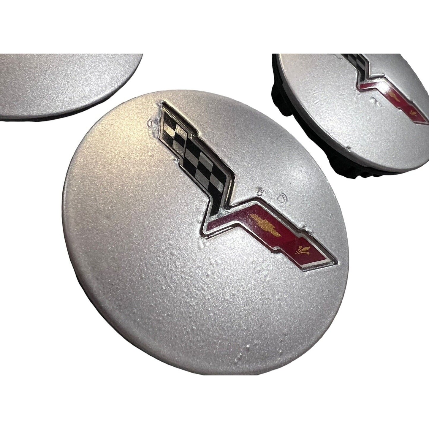 2008-2013 Chevy Corvette Silver Center Caps OEM GM 9595010 Set of 4
