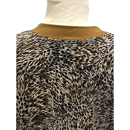 Rafael Women's Tunic Blouse Size Small Animal Print Cheetah Party Flattering