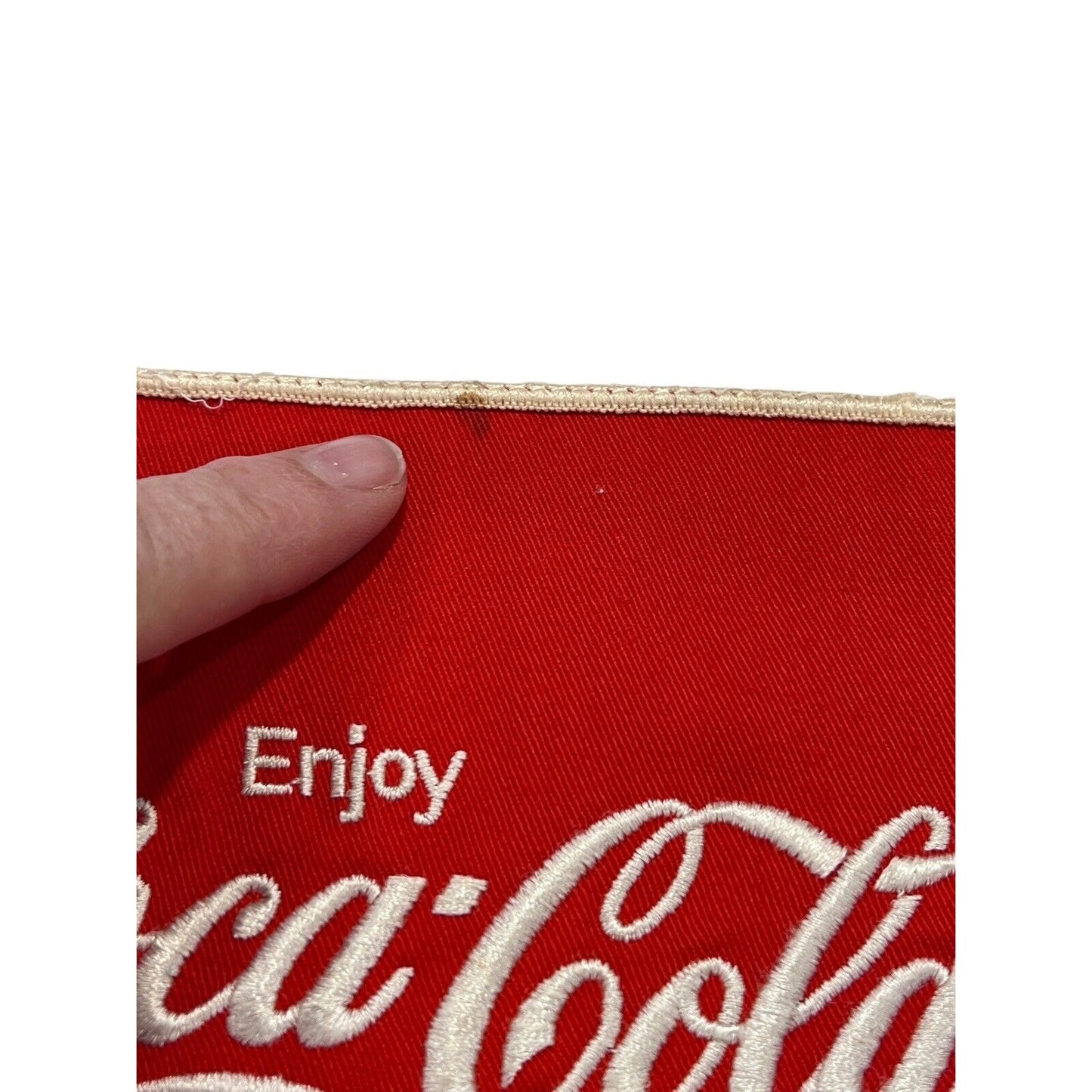 Vintage Coca Cola Coke 6" Jacket Patch Embroidered Square Spot