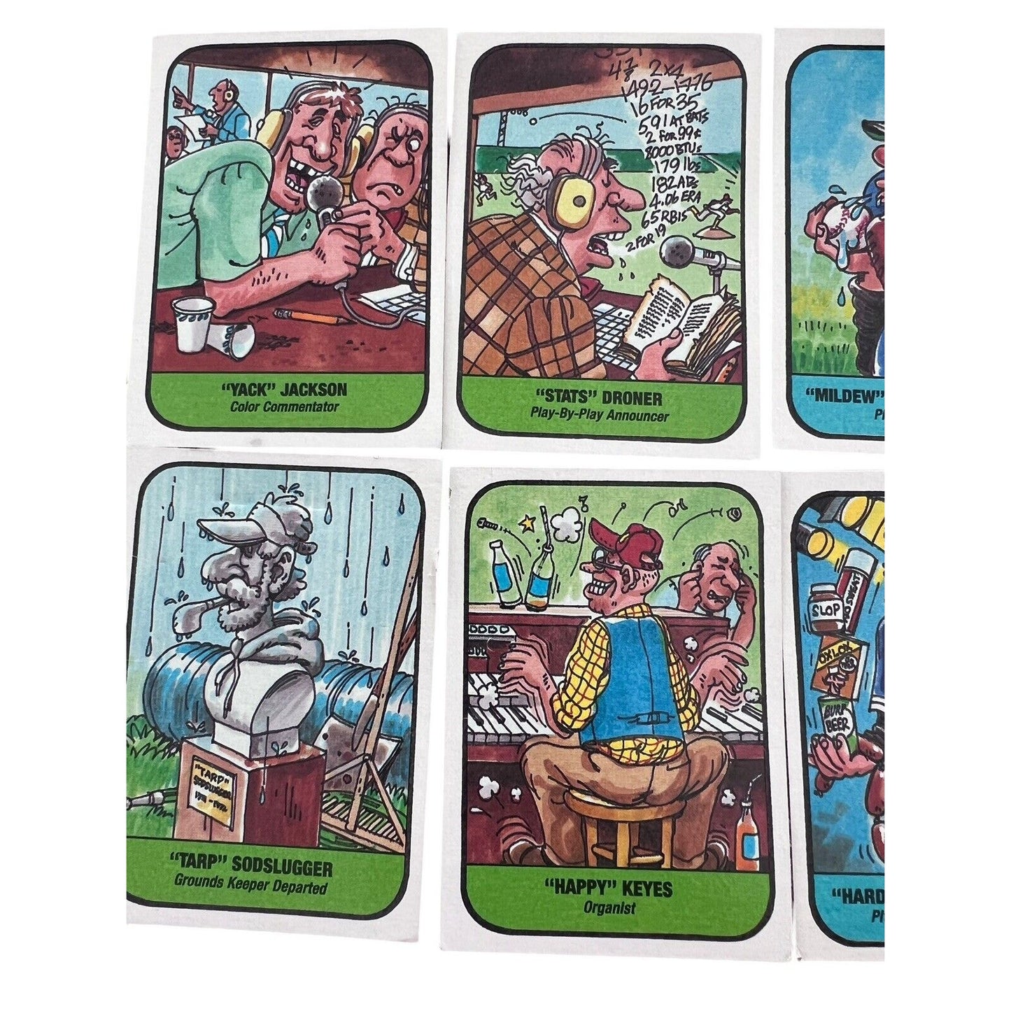 Wacky at Bats Confex Inc. Trading Cards Set Of 10