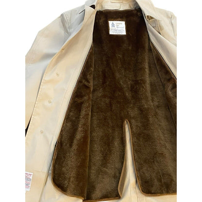 London Fog Mens Main Coats Overcoat 46R 2XL Beige Tan Trench Coat Jacket USA