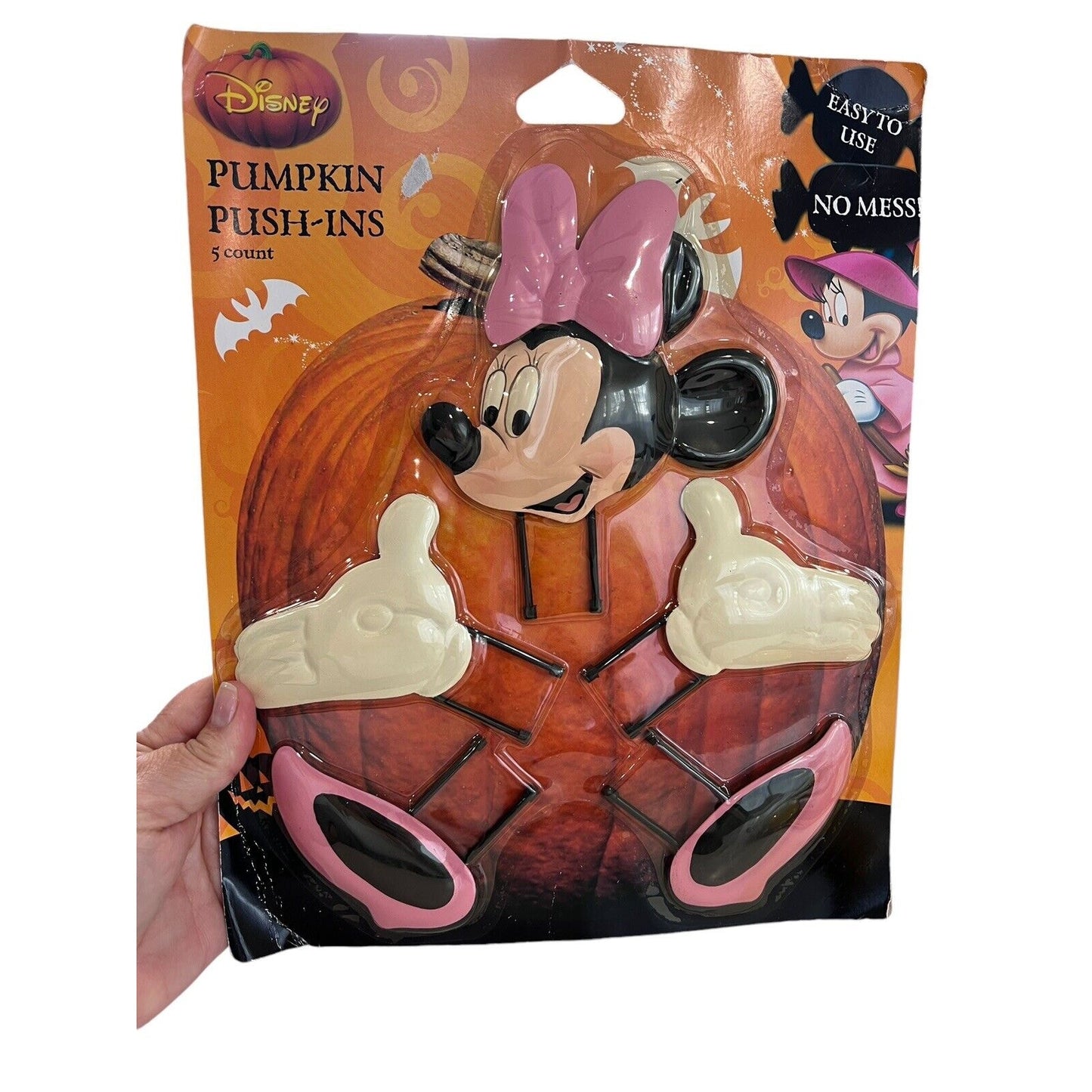 Disney Mickey & Minnie Mouse Pumpkin Push In Halloween Decoration Carving