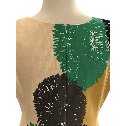 Anthropologie Tabitha Pom Flower Shift Sheath Dress Career Lined Size 6