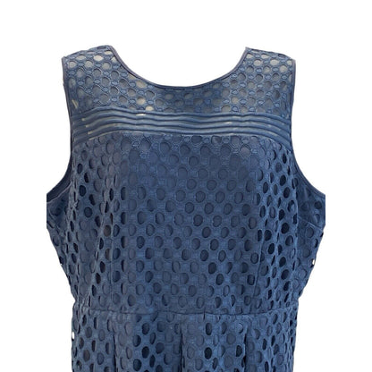 Size 26 Lane Bryant Slate Blue Lace Sleeveless Dress Plus Curvy Party Dress