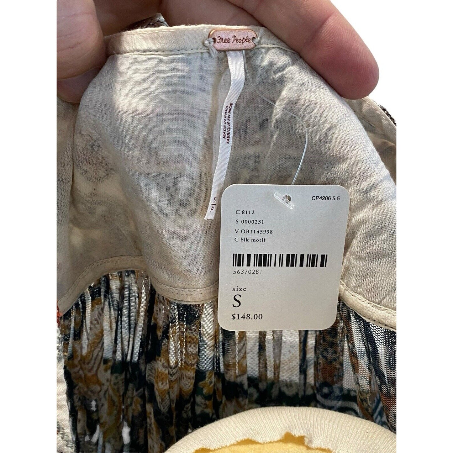 Size Small Free People The Wanderers Top Dress NWT $148 MSRP Boho