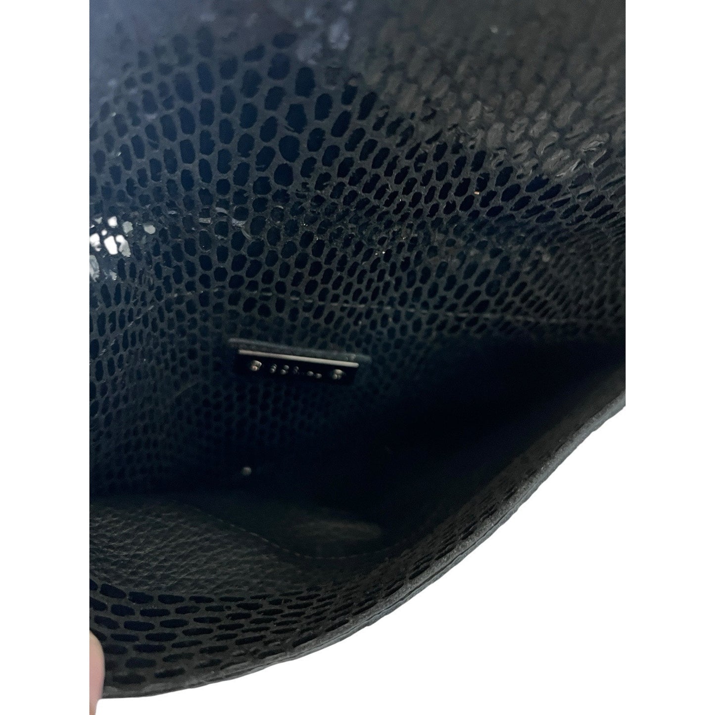 Sorial Black Snakeskin Leather Crossbody Handbag NWOT Clutch