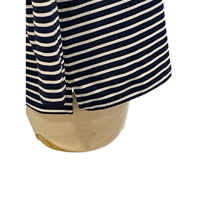 Small Vineyard Vines Sankaty Boatneck Striped Navy White Performance Fabric