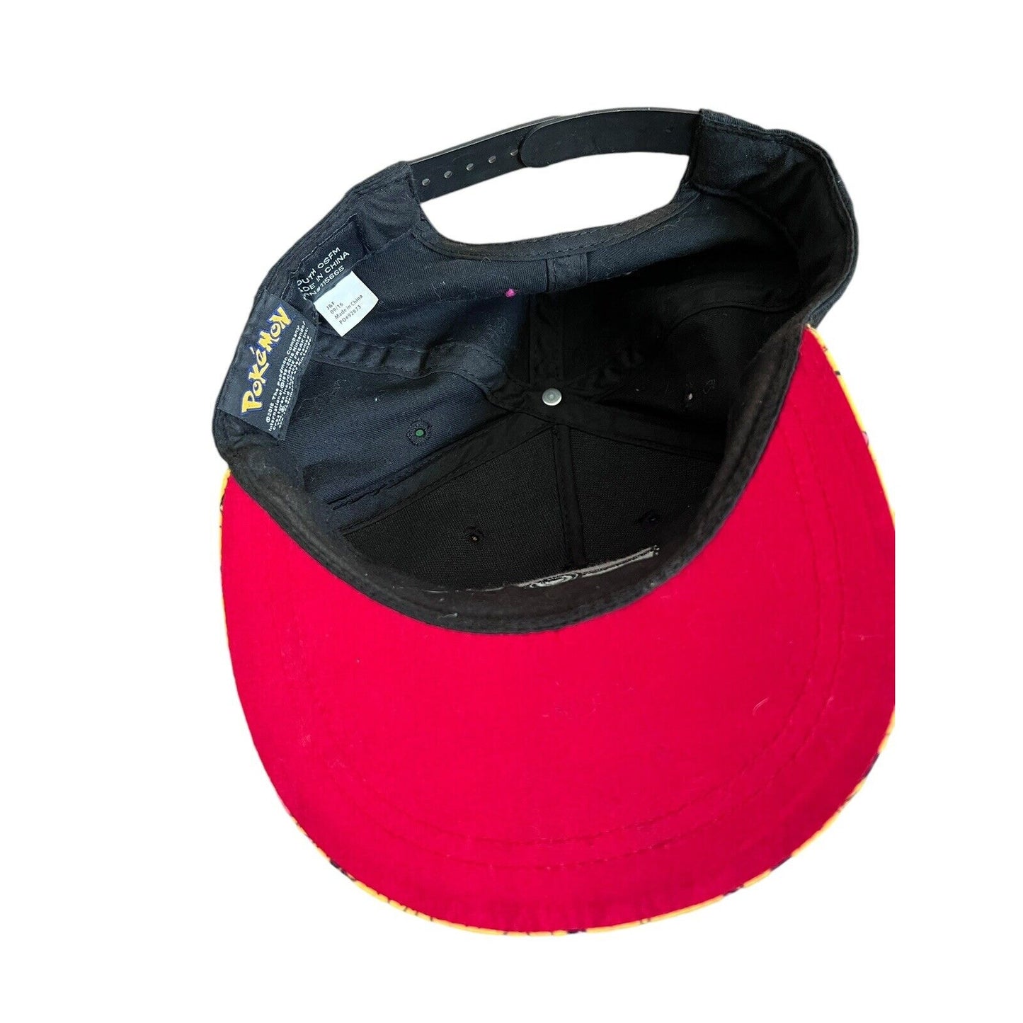 Pokemon Baseball Cap Hat Youth 1916 Embroidered Snapback All Over Visor Pokeball