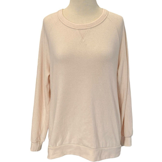 Byron Bay Women’s Blush Solid Soft Pullover Sweater Long Sleeve No Size Tag