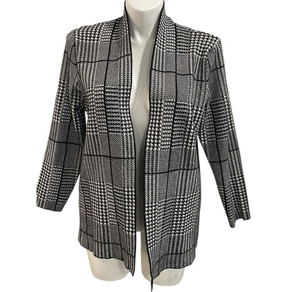 Size Petite Large Ella Emma Herringbone Cardigan Open Cardi Equestrian Classic