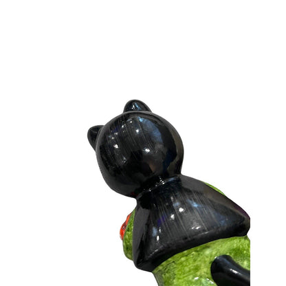 Vintage Halloween Boy Cat Girl Ghost Costume Figurines Glazed Handpainted