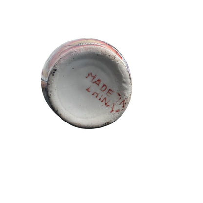 Chinese Floral Vase Gold Detail Porcelain Bud Asian 4” Vintage Hand Painted