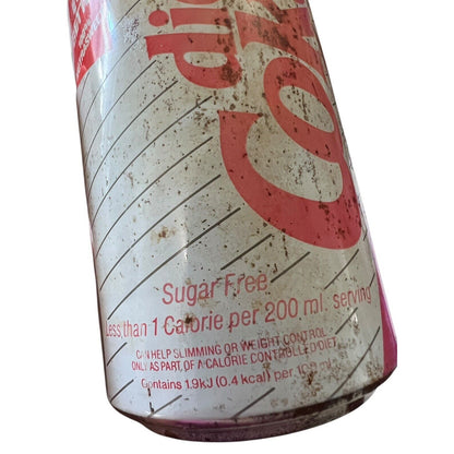 Vintage 1989 Diet Coke Can UK Empty Coca Cola With NutraSweet International Rust