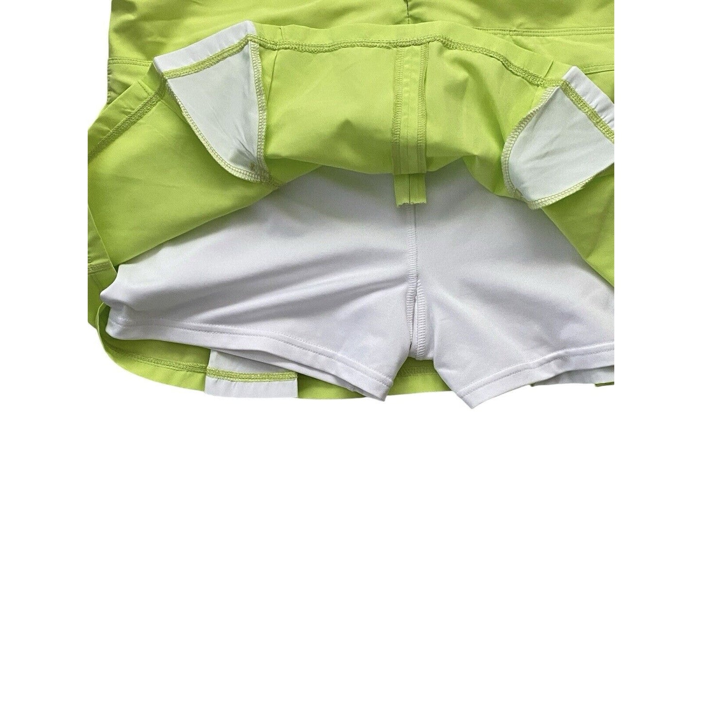 Size Large Bolle Tech Pull On Women Athletic Pickleball Skort Skirt Shorts Lime