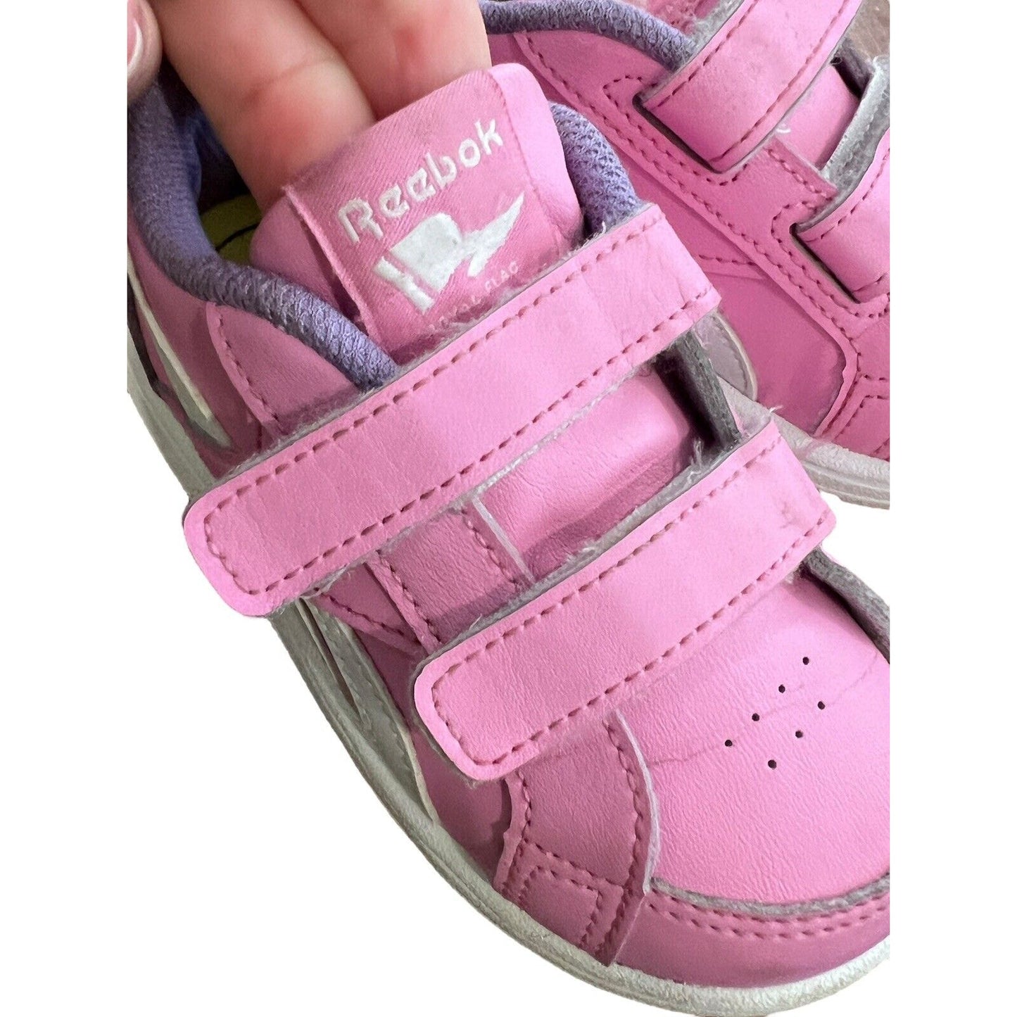 Toddler Girls Shoes Size 6 Reebok Pink Hook Loop Closure Walking Sneakers