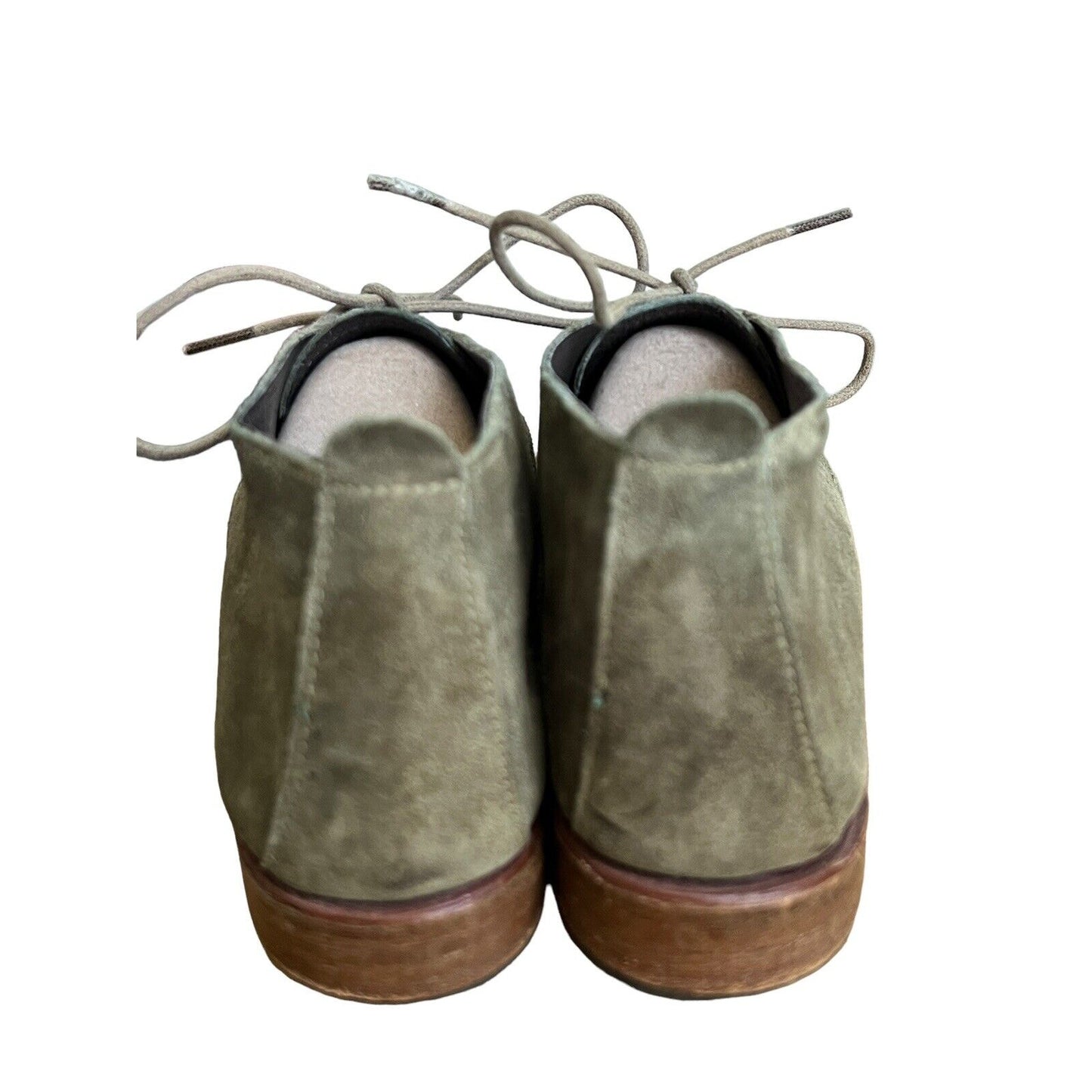 10 Vintage Shoe Company Boots Womens Chukka Ankle Shoes Olive Green Suede USA