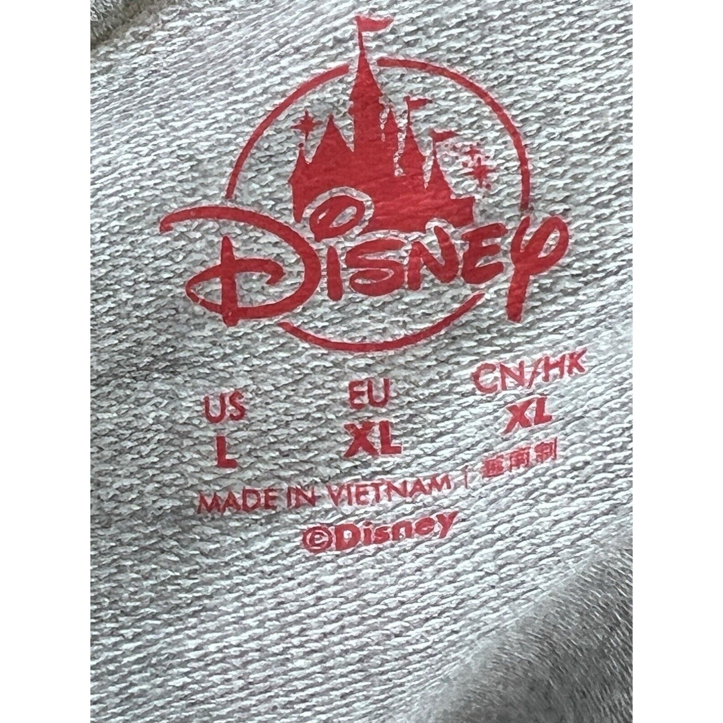 Size L Walt Disney World Mickey Mouse 2021 Pullover Gray Blue & Red Sweatshirt