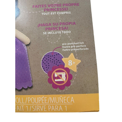 Brunette Princess Doll Feltworks Fun Embroidery Kit by Dimensions NEW Sealed Kid