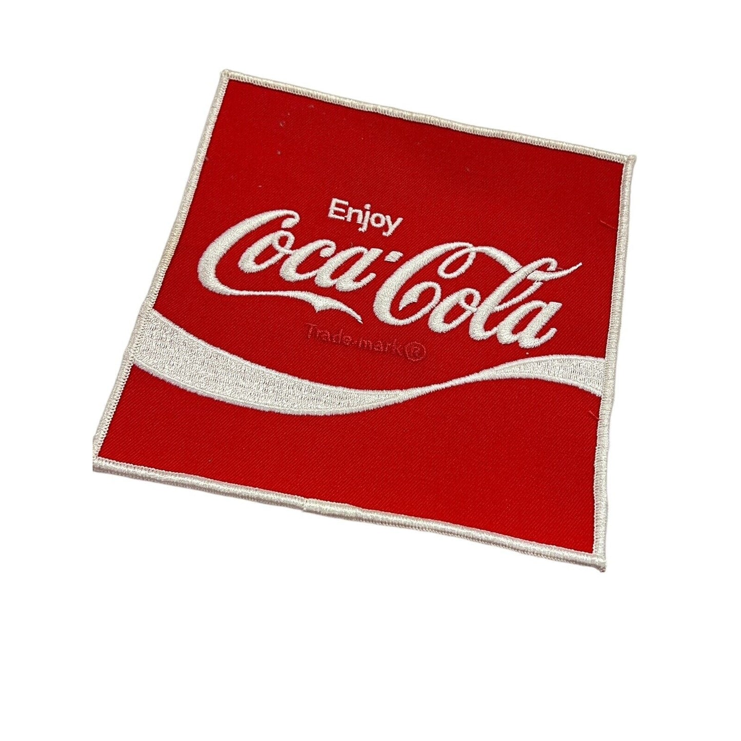 Vintage Coca Cola Coke 6" Jacket Patch Embroidered Square Crisp Clean