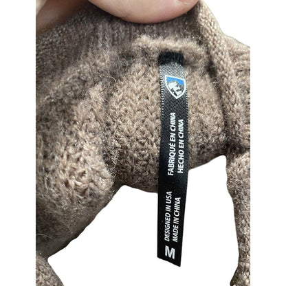 Kuhl Faye Brown Knit Merino Wool Blend Mock Neck Sweater Women's Size M